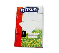 Filtropa - Lote de 2 cajas de papel filtrante (tamaño 4, 100 unidades), color blanco