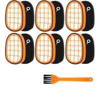 Filtros Aspiradora SpeedPro Max, 6 Piezas Lavables FC5005/01 | Filtros de Repuesto Reutilizables con Cepillo de Limpieza, Compatibles con Philips SpeedPro Max 6000/7000/8000 y Aqua Series
