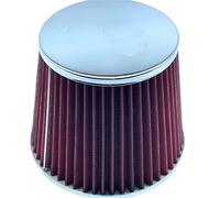 Filtros de aire de motor para coche Cabezal de seta cónico de alto flujo Universal 2,5 3 3,5 filtro de aire de admisión de coche de 4 pulgadas 14084-2(Short Silvery 76mm)