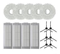 Filtros de aspiradora compatibles con ForCecotec ForConga 11090, kit de accesorios para robot limpiador, 4 filtros, 5 trapeadores, 6 cepillos laterales