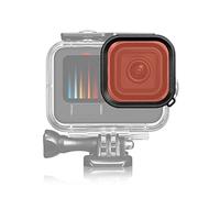 Filtros de Buceo para Cámara Subacuática para 10 11 Black, Filtros de Buceo con Carcasa Impermeable y Cordón para Diversas Condiciones de Fotografía y Vídeo Subacuático (Rojo)