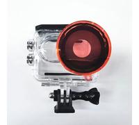 Filtros de Buceo para Cámaras Subacuáticas para insta360 Go3 Carcasa Protectora Cubierta de Lente Cámara Deportiva Funda Impermeable Filtro Funda Buceo Filtro (Red)