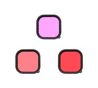 Filtros de buceo Telesin para GoPro 9/10/11/12, rojo/rosa/magenta