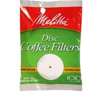 Filtros de caf de disco Melitta para cafeteras de percolador, blancos, de 3,5 pulgadas, 100 unidades (paquete de 24)