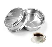 Filtros de café de acero inoxidable, 2 unidades de filtro para máquina de café de 51 mm, cesta para presurizar 1 taza, 2 tazas con cafeteras Cecotec, UFESA y Breville