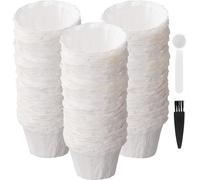 Filtros de café, filtros de café de papel de 300 piezas, papel de filtro desechable natural sin blanquear, fluyendo fácil para lisas, sin tierra, se adapta a la mayoría de los fabricantes