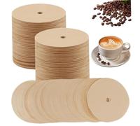 Filtros de café Percolator 300 piezas de 300 piezas de 3.75 pulgadas Filtros de café de papel de pulpa de madera sin blanquear para percoladores Percolador seguro y no tóxico con agujero para acampar