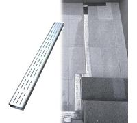 Filtros de canalón lineales Cubierta de Drenaje de Acero Inoxidable Sistema de Drenaje de Ranura de 100X7X3Cm para Patios Evita la acumulación de Agua Solución de gestión del Agua al Aire li