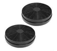 Filtros de carbón activado, paquete de 2 filtros de campana extractora de 175 x 35 mm para ventiladores de escape de cocina, filtro extractor de humos de cocina negro, control de olores