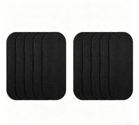 Filtros de carbón activado para ventilador de techo, paquete de 10 almohadillas purificadoras de aire, diseño delgado adhesivo para eliminar el polvo en salas de estar y dormitorios (ovalado, 250 x 90