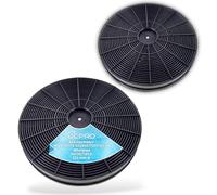 Filtros de carbón DL-pro para campana extractora AEG Electrolux, Whirlpool, Indesit, Miele, Faber - EFF54, 2 piezas, redondos, 34 mm de altura, 233 mm de diámetro