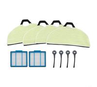 - Filtros de cepillos laterales Rv2001wd Mopa de microfibra Rv2000wd Robot aspiradoras de repuesto para 442 piezas para Shark Pads Kit para Rv2002wd Juego lavable Av2001wd