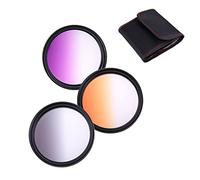 Filtros de color graduados para cámara, 72 mm, naranja, morado, gris, juego de filtros graduados para Sony Distagon T* FE 35 mm f/1.4 ZA, para lente Sony DT 16-50 mm f/2.8 SSM