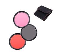 Filtros de color para lente de cámara de 55 mm, naranja, rosa, gris, juego de filtros de color para Canon EOS R50 sin espejo con lente Canon RF-S 55-210 mm f/5-7.1 IS STM