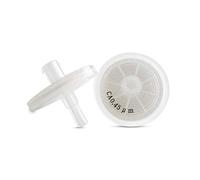 Filtros de jeringa CA (acetato de celulosa) de 25 mm de diámetro, 0,45 μm, tamaño de poro para filtración de proteínas [caja de 100 unidades] por Allpure Biotechnology, CA-25mm-0.45μm, blanco