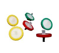 Filtros de Jeringa Lote de 100 filtros de jeringa desechables de laboratorio N66 de 13 mm, 25 mm y 33 mm, con un tamaño de poro de 0,22 μm/0,45 μm.(25mm 100um)