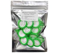 Filtros de jeringa PES (polyethersulfone) 25 mm de diámetro 0,45 UM poros Tamaño no estériles Pack de 10