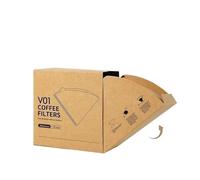 Filtros De Papel Natural Filtros De Café Desechables Sin Blanquear Filtros De Cono Aptos For Goteo Y Compatibles Con Cafetera Vertedora(100pcs pack V02)