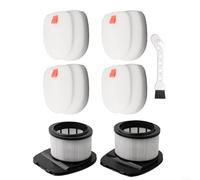 Filtros de repuesto compatibles para aspiradoras Shark modelos IZ201, IZ251, IZ202, IZ252 con cepillo de limpieza, 2 filtros, 4 esponjas, 4 fieltros