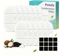 Filtros de repuesto para fuente de agua para gatos - Compatibles con PETLIBRO Capsule 2,1 L / 71 oz - Carbón activo + esponjas prefiltro, pack de 24