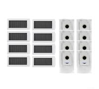 Filtros de repuesto y bolsas de polvo para ECOVACS para X5 PRO para aspiradoras robot OMNI para ayudar en la gestión continua del aire (2 x 8 piezas)