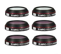 Filtros, filtros de lente de cámara, juego de filtros de 6 piezas para SJCAM C300/C400, vidrio óptico UV CPL ND8-64, reduce el deslumbramiento y protege la fotografía al aire libre