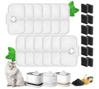 Filtros Fuente Gatos Filtro Fuente para Gatos 12 Piezas Filtros para Fuente de Agua Gatos con Resina y Carbón Activo Compatibles con Dockstream PLWF005, PLWF115, PLWF105