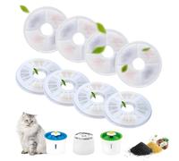 Filtros Fuente Gatos Filtro Fuente para Gatos 8 Piezas Filtros para Fuente de Agua Gatos con Resina y Carbón Activo Filtros de Repuesto de Agua Gato/Perro 3L Filtros Fuente de Fuentes de Mascotas
