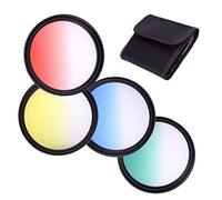 Filtros graduados de color de la cámara 82mm rojo amarillo azul verde filtros graduados conjunto para Nikon Zfc, cámara Z50 con Nikon NIKKOR Z 14-30mm f/4 S lente