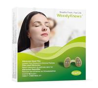 Filtros Nasales WoodyKnows Allerscreen, ayuda para alergias estacionales y al polvo (S, 3 Filtros+12 Repuestos)