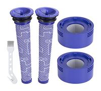 Filtros para Dyson V7 V8 2 Post-filtros HEPA 2 Pre Filtro Lavable Repuestos para Aspiradora Dyson V8 V7 Motorhead Animal Absolute con Cepillo de Limpieza 5 Piezas