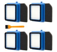 Filtros QX7 para AEG QX6, QX7, QX8-2, ASKW1, WQ61/WQ71/WQ81, 4 juegos Aspiradora Piezas de repuesto, Filter Set de accesorios para AEG, 4 Filtros premotor, 4 Filtros higiénicos de esponja 1 cepillo de
