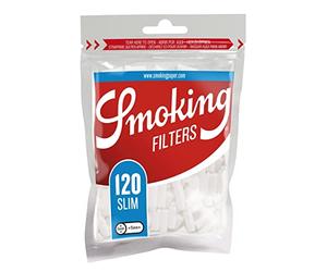 filtros Smoking 6 mm Slim 15 mm Box 30 sobres X120 filtros