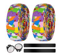 Filvczt Cinta para Manillar De Bicicleta, Material EVA Que Absorbe Los Golpes, 200x3x0,3 Cm, Envoltura De Agarre EVA, Cinta para Barra De Bicicleta, Resistente Al Sudor, para Motocicleta, Scooter