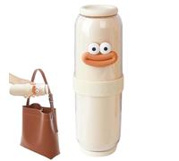 Filvczt Contenedor de pasta de dientes portátil, estuche sellado para cepillos de dientes,Divertida taza de enjuague bucal de viaje | Contenedor para cepillos de dientes que ahorra espacio con 4 vasos