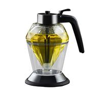Filvczt Dispensador de miel de vidrio, tarro dispensador de aceite de oliva, dispensador de salsa multiusos, con dispensador multiusos, fácil de usar y transparente, 9,5 x 15 cm, para leche condensada