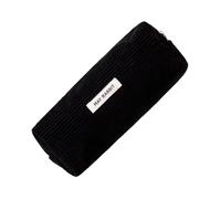 Filvczt Estuche de pana, estuche de lápices de moda, estuche de lápices de gran capacidad, bolsa de maquillaje de pana, estuche de pana, fácil de usar, portátil para acampar y viajes, Black, Refer to