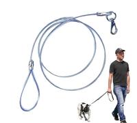 Filvczt Large Dog Metal Rope, Steel Chew Proof Dog Rope, Dog Training Rope, Sturdy Outdoor Dog Rope, Chew Proof Dog Runner Cable, Easy To Use, Portable for Parks Yards Gardens