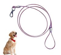 Filvczt Large Dog Metal Rope, Steel Chew Proof Dog Rope, Dog Training Rope, Sturdy Outdoor Dog Rope, Chew Proof Dog Runner Cable, Easy To Use, Portable for Parks Yards Gardens