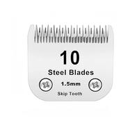 Filymosie 10 cuchillas de dientes desmontables, hoja de acero para aseo de perros, compatible con cortadoras de la serie Andis/Oster A5/Wahl KM10, longitud de corte de 3,2 mm