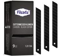 Filzada® 120x Cuchillas Cutter 9mm - Cuchillas de Requesto Negro