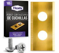 Filzada® 18x Cuchillas de repuesto de titanio adecuadas para todos los robots cortacésped Worx Landroid - Cuchillas también adecuadas para los robots cortacésped LandXcape, Zoef Robot y Einhell.