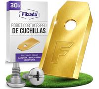 Filzada® 30x Cuchillas Robot Cortacésped aptas para Husqvarna y Gardena | Cuchillas de Recambio Robot Cortacésped Larga Vida con 30 Tornillos - aptas para Automower 305, 310, 420, R40Li, Sileno
