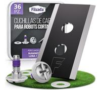 Filzada® 45x Cuchillas Robot Cortacésped aptas para Mammotion Luba y Yuka | Cuchillas de Recambio Robot Cortacésped Negras incl. Tornillos - adecuadas para Luba 2, 3 AWD, Yuka Mini 2 1000, 800