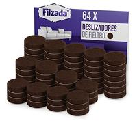 Filzada® 64x Almohadillas de Fieltro Adhesivo - Ø 20 mm (Redondo) - Marrón - Deslizadores de Muebles Profesionales de Fieltro con un Poder Adhesivo Ideal