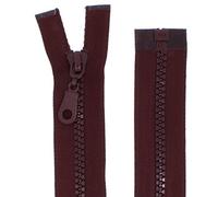 FIM - Cremallera de plástico con dientes del nº 5, tamaño medio, con separador, para chaquetas, 12 - weinrot(181), 85 cm