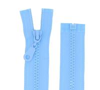 FIM - Cremallera de plástico con dientes del nº 5, tamaño medio, con separador, para chaquetas, 16 - hellblau(184), 90 cm