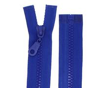 FIM - Cremallera de plástico con dientes del nº 5, tamaño medio, con separador, para chaquetas, 18 - royalblau(223), 75 cm