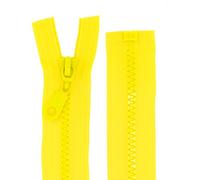 FIM - Cremallera de plástico con dientes del nº 5, tamaño medio, con separador, para chaquetas, 6 - gelb(110), 70 cm