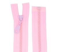 FIM - Cremallera de plástico con dientes del nº 5, tamaño medio, con separador, para chaquetas, 8 - rosa(134), 50 cm